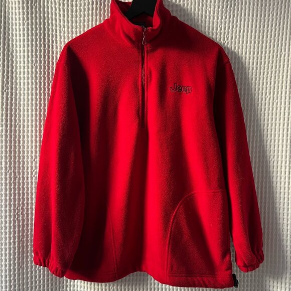 Jeep red quarter-zip fleece pullover - Picture 1 of 4